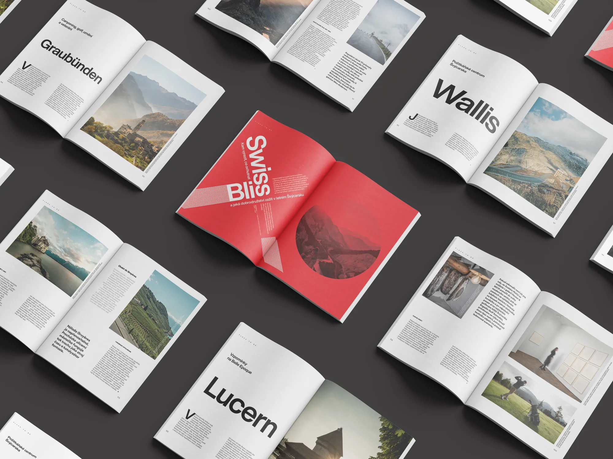 Luxury Travel Digest art direction and magazine layout collection